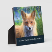 Fluffy Red Fox mit Freundschaftsangebot Fotoplatte (Vorderseite)