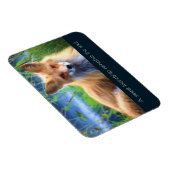 Fluffy Red Fox mit Freundschaftsangebot Magnet (Rechte Seite)