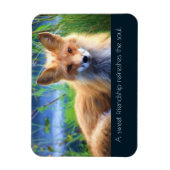 Fluffy Red Fox mit Freundschaftsangebot Magnet (Vertikal)