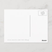 Fluffy Red Fox mit Freundschaftsangebot Postkarte (Rückseite)