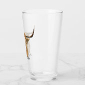 Fluffy Red Highland Cow Original Digital Art Glas (Links)