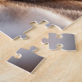 Fluffy red kitten playing with a tiny teddy bear, puzzle (Seite)