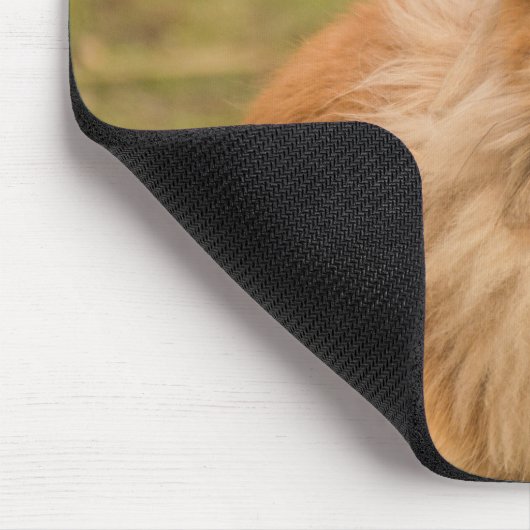 Fluffy Red Lionhead Bunny Rabbit Mousepad (Ecke)