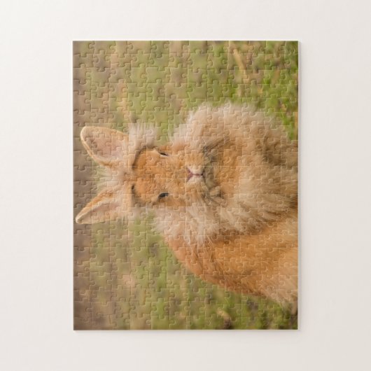 Fluffy Red Lionhead Bunny Rabbit Puzzle (Vertikal)