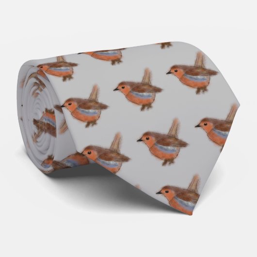 Fluffy Robin Krawatte (Gerollt)