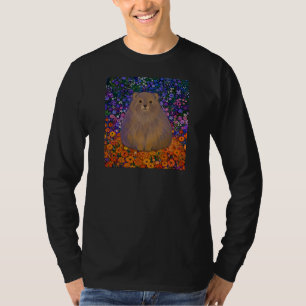 Fluffy Rock Hyrax Wildflower Garten Illustration T-Shirt