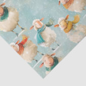 Fluffy Schafe spielen im Schnee Seidenpapier (Ausschnitt)