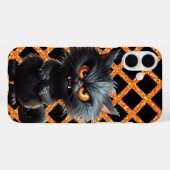 FLÜFFY SCHWARZE ANGRY HALLOWEWEY CAT Case-Mate iPhone HÜLLE (Rückseite (Horizontal))