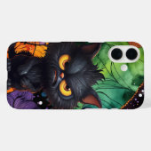 FLÜFFY SCHWARZE ANGRY HALLOWEWEY CAT Case-Mate iPhone HÜLLE (Rückseite (Horizontal))
