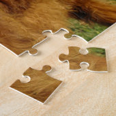 Fluffy Scottish Highland Cow - Blue Sky Puzzle (Seite)