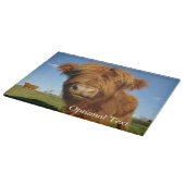Fluffy Scottish Highland Cow - Blue Sky Schneidebrett (Ecke)