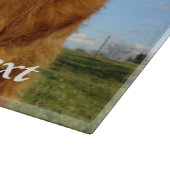 Fluffy Scottish Highland Cow - Blue Sky Schneidebrett (Ecke)