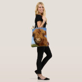 Fluffy Scottish Highland Cow - Blue Sky Tasche (Am Model)