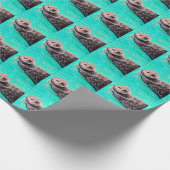 Fluffy Sea Otter Painting Geschenkpapier (Ecke)