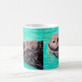 Fluffy Sea Otter Painting Kaffeetasse (Mittel)