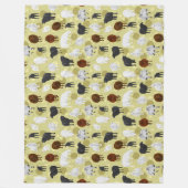 Fluffy Sheep and Lambs Pattern Fleecedecke (Vorderseite)