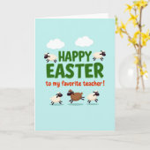 Fluffy Sheep Easter Card Karte (Gelbe Blume)