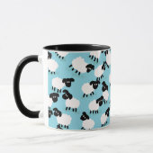 Fluffy Sheep on Baby Blue Tasse (Links)