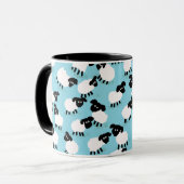Fluffy Sheep on Baby Blue Tasse (Vorderseite Links)