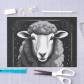 Fluffy Sheep Portrait Seidenpapier (Handwerk)