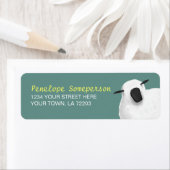 Fluffy Sheep Rücksendeadressen-Aufkleber (Insitu)