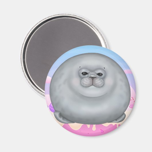 Fluffy Siegel Magnet (Vorderseite/Rückseite)