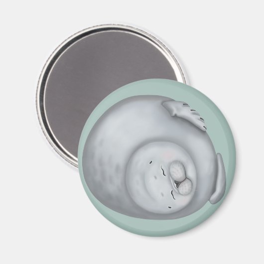 Fluffy Siegel Magnet (Vorderseite/Rückseite)