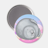 Fluffy Siegel Magnet (Vorderseite/Rückseite)