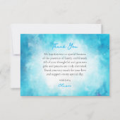 Fluffy Soft Cerulean Clouds Orthodox Taufe Dankeskarte (Vorderseite)
