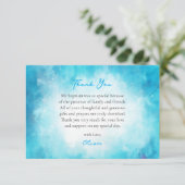 Fluffy Soft Cerulean Clouds Orthodox Taufe Dankeskarte (Stehend Vorderseite)