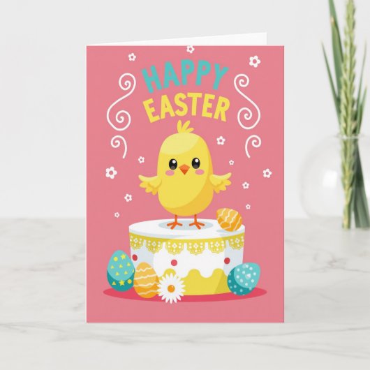 Fluffy Spring Cake Faux Gold Foil Card Karte (Vorderseite)