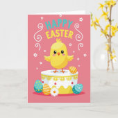 Fluffy Spring Cake Faux Gold Foil Card Karte (Gelbe Blume)