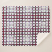 Fluffy Squares Floral Sherpadecke (Vorderseite (Horizontal))