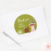 Fluffy Squirrel Gift Winter Baby Shower Gift Runder Aufkleber (Umschlag)