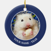 Fluffy Syrian Hamster Kokolinka Keramikornament (Hinten)