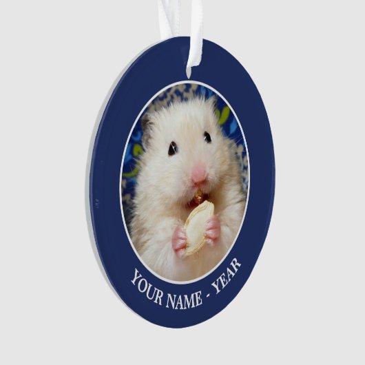 Fluffy Syrian Hamster Kokolinka Ornament (Vorderseite)