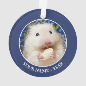 Fluffy Syrian Hamster Kokolinka Ornament (Rückseite)