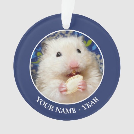 Fluffy Syrian Hamster Kokolinka Ornament (Vorderseite)