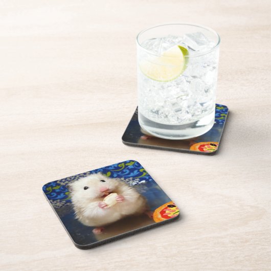 Fluffy Syrian Hamster Kokolinka Untersetzer (Rechte Seite)