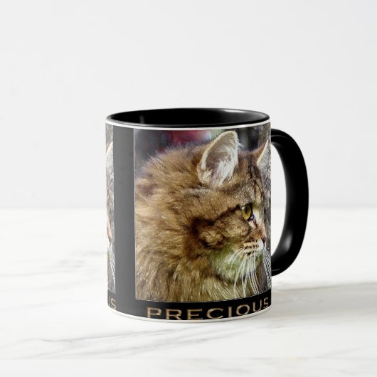 Fluffy TABBY KITTEN Tasse (VorderseiteRechts)