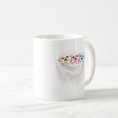Fluffy Trio in Panic – Cute Pastel Creatures Kaffeetasse (VorderseiteRechts)