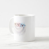 Fluffy Trio in Panic – Cute Pastel Creatures Kaffeetasse (Vorderseite Links)