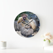 Fluffy Ugly Chicken, Wall Clock Große Wanduhr (Zuhause)