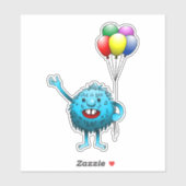 Fluffy und Niedlich mit Ballons Vinyl Sticker (Blatt)