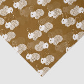 Fluffy White Bunnies auf Brown Seidenpapier (Ausschnitt)