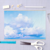 Fluffy White Clouds Blue Sky Decoupage Seidenpapier (Handwerk)
