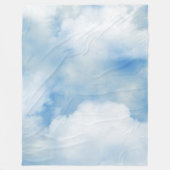 Fluffy White Clouds Fleecedecke (Vorderseite)