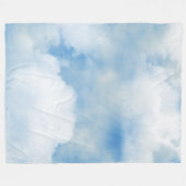 Fluffy White Clouds Fleecedecke (Vorderseite (Horizontal))