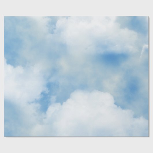 Fluffy White Clouds Geschenkpapier (Flach)