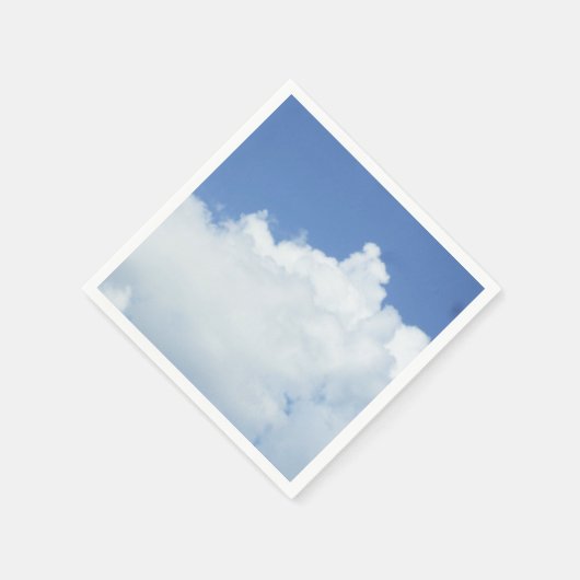 Fluffy White Clouds in Blue Sky Serviette (Ecke)